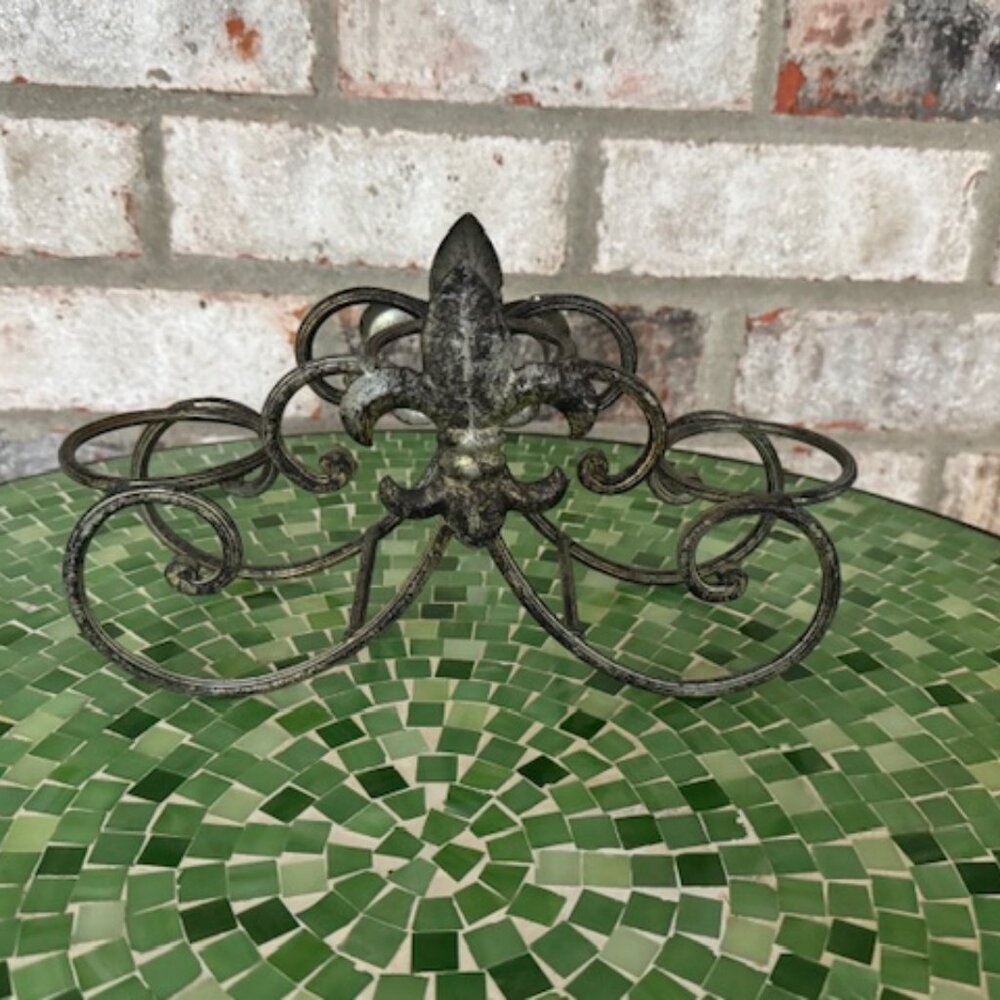 Fleur de lis Metal Votive Candle holder